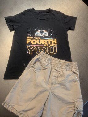 Stars Wars Tshirt and Toughskins Shorts
